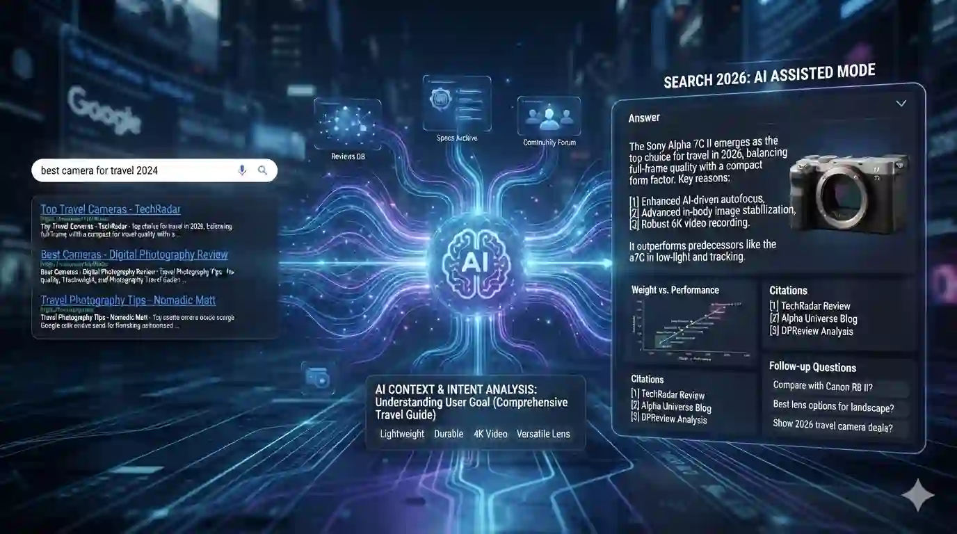 Evolution from traditional Google Search to conversational AI Mode