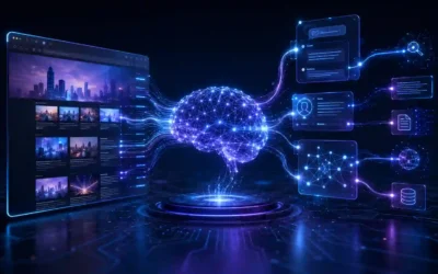 Generative Engine Optimization GEO concept showing AI-powered search and website visibility