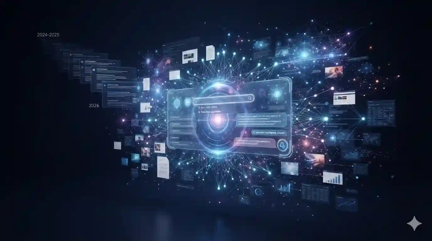 Traditional search compared with AI-powered search