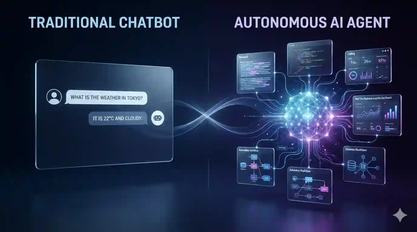AI agents vs traditional AI chatbots